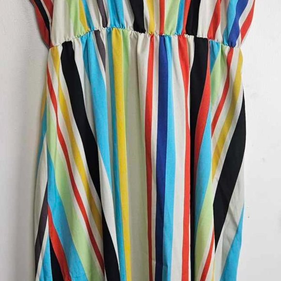 Shein Curve Spaghetti Strap Multi color Stripped long dress, 2XL - Picture 6 of 8